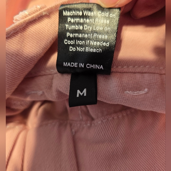 POL Boho Crochet Patch Lounge Pants Dusty Pink M NWOT - Picture 5 of 6